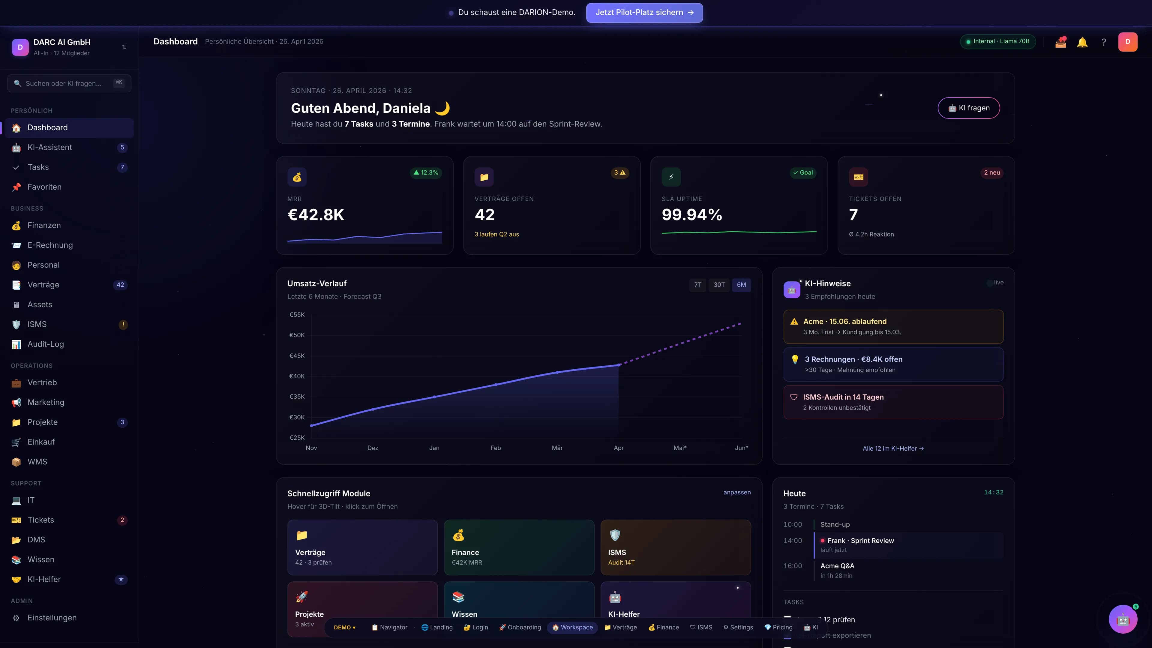 DARION-AI Dashboard